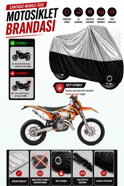 Cemku Twin غطاء محرك متوافق مع KTM 125 EXC باللون الرمادي من الأعلى والأسود م...