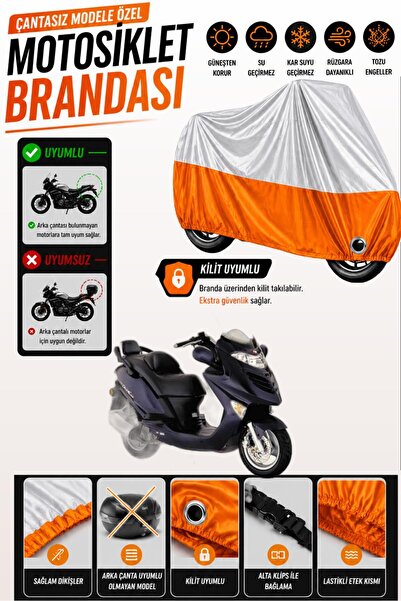 Cemku Twin غطاء محرك متوافق مع Kymco Grand Dink 150 باللون الرمادي من الأعلى ...