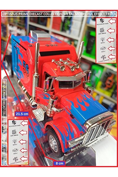 OYUNCAKSAHİLİ Optimus Prime Transformers Metal Tır Kafası Diecast Model Kapı ...