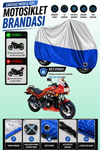 Cemku Twin غطاء محرك متوافق مع هوندا CBX 750 باللون الرمادي من الأعلى والأزرق...