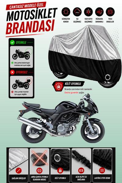 Cemku Twin غطاء محرك متوافق مع سوزوكي SV650S باللون الرمادي من الأعلى والأسود...