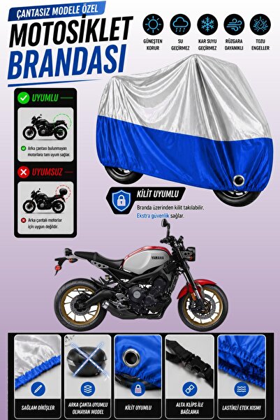 Cemku Twin غطاء محرك متوافق مع ياماها XSR 125 باللون الرمادي من الأعلى والأزر...