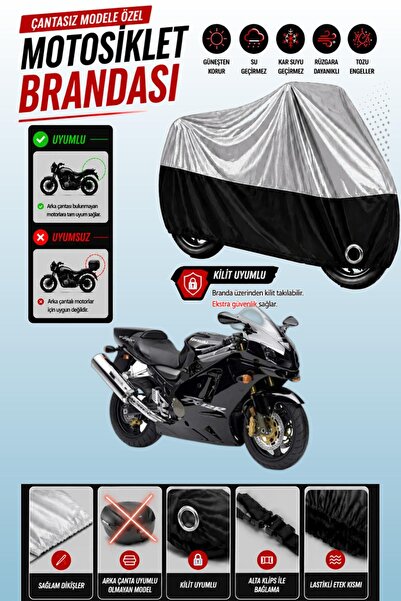 Cemku Twin غطاء محرك متوافق مع كاواساكي ZX-12 R باللون الرمادي من الأعلى والأ...