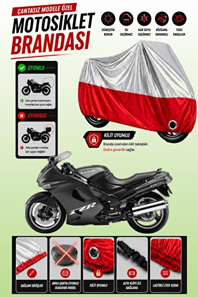 Cemku Twin غطاء محرك متوافق مع دراجة كاواساكي ZZR 1100 باللون الرمادي من الأع...
