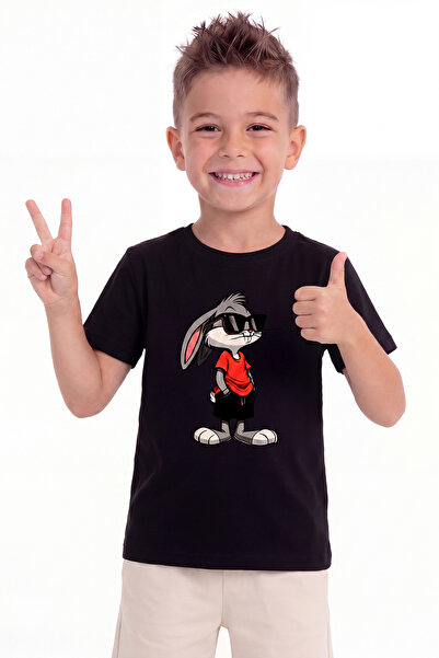 Modmey Printed Short Sleeve Boys' T-Shirt B35