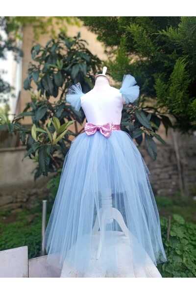 Niliya çocuk giyim Blue Tail Gown Siiittiiçhh Tutu Dress