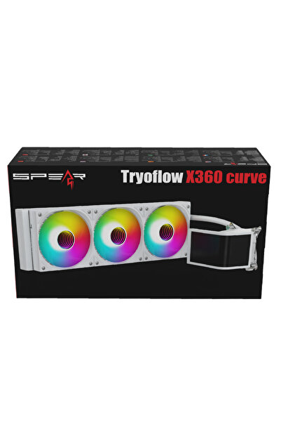 OMES مبرد مائي TRYOFLOW X360 CURVE بتصميم منحني وشاشة ذكية - أبيض