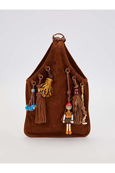 EVASAMLİSHOESBAG Camel Kukla Saçaklı El Çantası