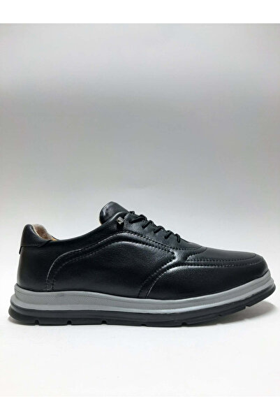 VELOCE Genuine Leather Smart Lace-Up Black Comfortable Lightweight Flexible S...