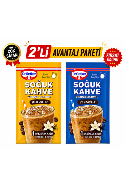 Dr. Oetker Soğuk Kahve Vanilya Aromalı 2’li Avantaj Paketi | Hazır Iced Coffe...