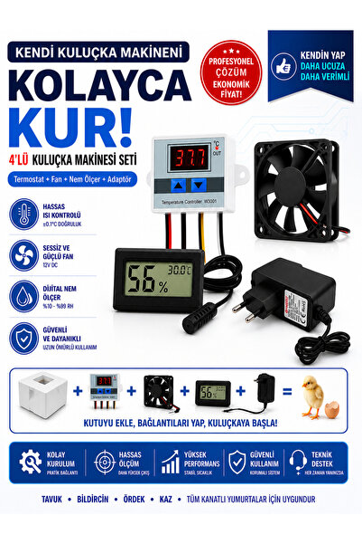 TRENLİYORUZ Kuluçka seti, Kuluçka, w3001 termostat, Kuluçka termostat, Kuluçk...