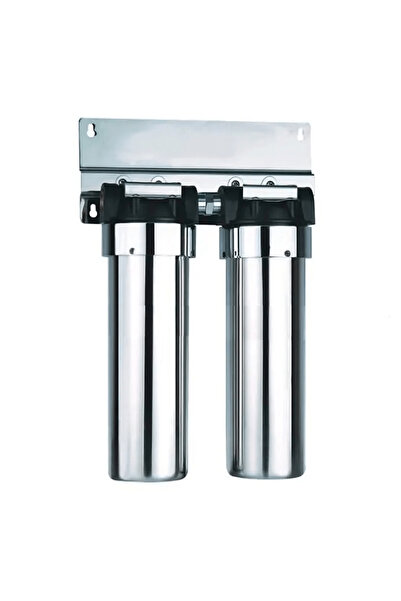 Eiger Filter Eiger Ανοξείδωτη Διπλή Συσκευή Φίλτρου Νερού Κάτω Πάγκου με Πλασ...