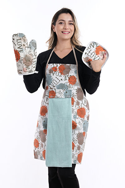 Casasro Set of 4 Damla Waterproof Kitchen Aprons