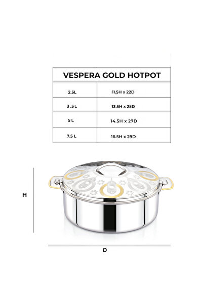 Seagull VESPERA GOLD Insulated Hotpot 3500ml