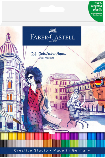 Faber Castell Set 24 markere solubile Candy Goldfaber