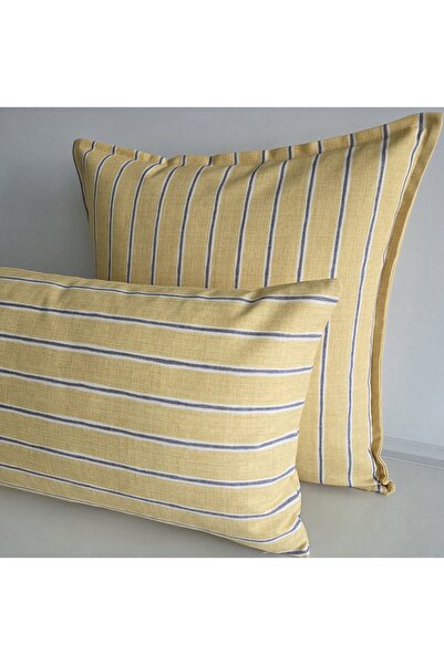 Fabric by Gülçin KOTON PREMİUM BUTTER YELLOW LİMONCELLO SARI ÇİZGİ DESEN KIRL...