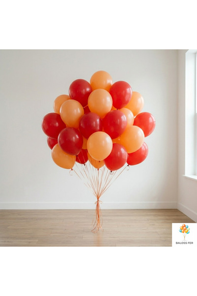 baloss fer Red Orange Balloon Set 20 Pieces Birthday Party Decoration Stylish...