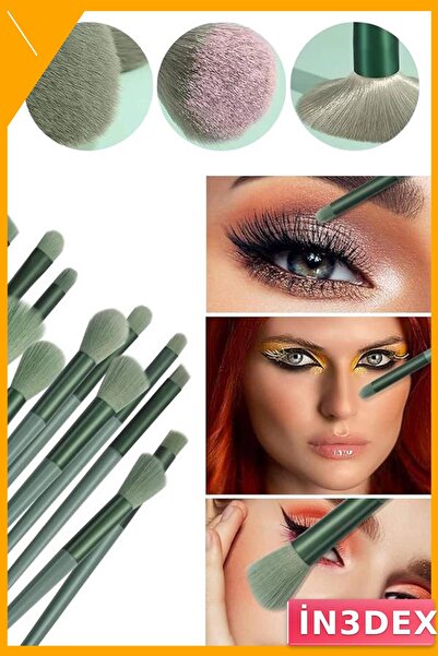 Generic Brand Set de pensule de machiaj 13 piese Green Foundation Blush Fard ...