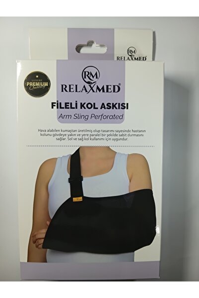 RMRELAXMED Fileli Kol Askısı – Hava Alabilen Perfore Kumaş Kol Bandajı ve Omu...