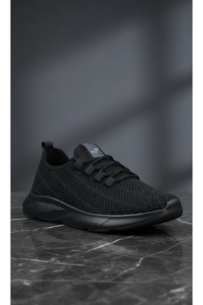 FORE SPORT Unisex Black Lightweight Anti-Sweat Breathable Knitwear Shoes