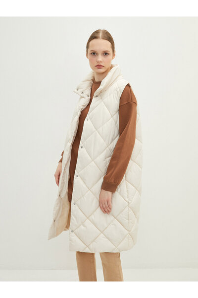 LC Waikiki Funnel Neck Quilted Women's Puffer Gilet