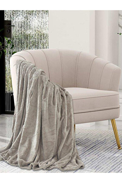 Cannon بطانية وافال سادة 220×240 سم بلون بني فاتح