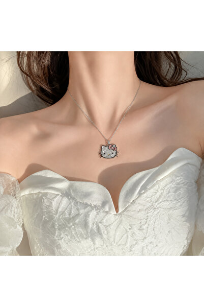 LUNIVRA Stainless Steel Zircon Stone Cat Pendant