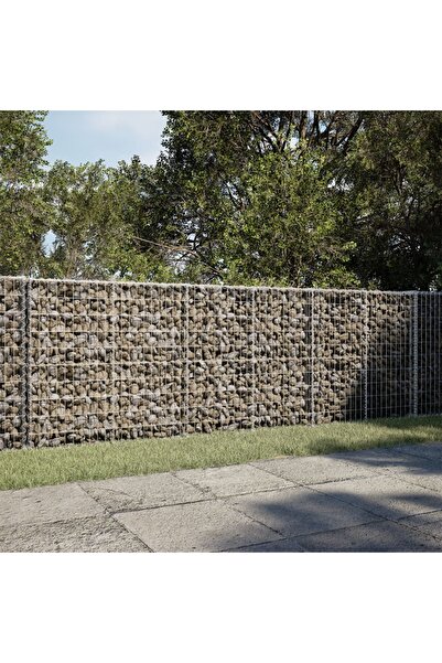vidaxl Cos gabion cu capac, 350x100x100 cm, fier galvanizat