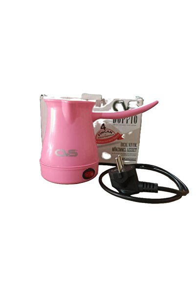 CVS Dn 19821 Doppio Elektrikli Cezve 330 ml PEMBE Renk 4 Fincan Kapasitesi ile Hızlı Kaynatma