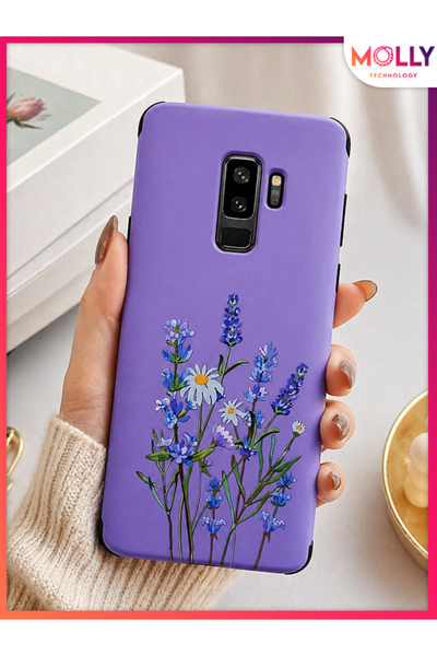 Molly SAMSUNG GALAXY S9 PLUS İçin Lila Lavanta Desenli Silikon Kılıf