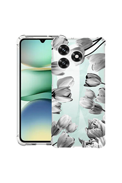 bestcase Husă Antișoc pentru Honor X5c Plus / X5c, Florală - Lalea Neagră, 31...