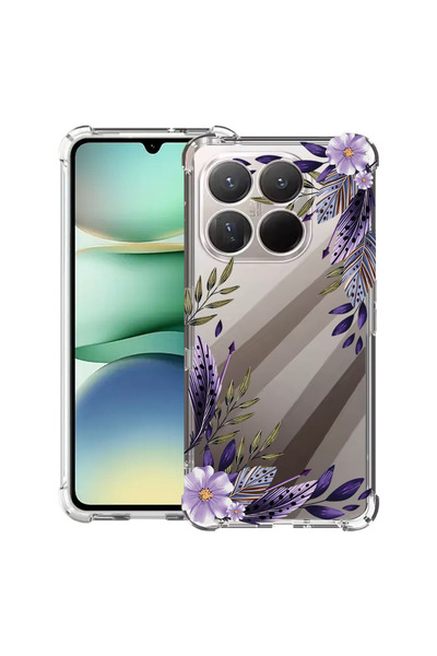 bestcase Husă Antișoc pentru Xiaomi 15T, Floral - Levander, 2100000 AS 2053
