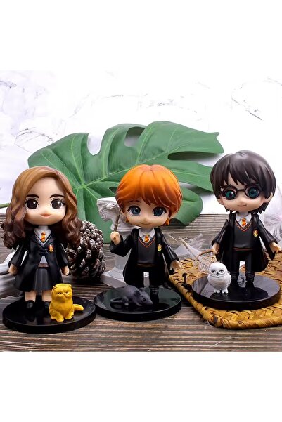 Besify Harry Potter 3 Lü Stadlı Figür Oyuncak Seti Standlı Hayvan Figürlü Set