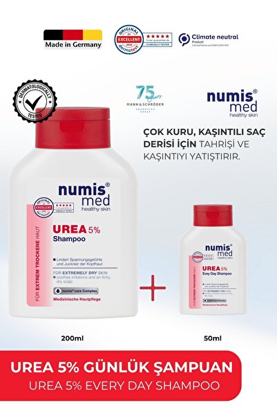 Numis Med UREA %5 Şampuan 200 ml - Kuru, Kaşıntılı ve Tahrişe Eğilimli Saç De...