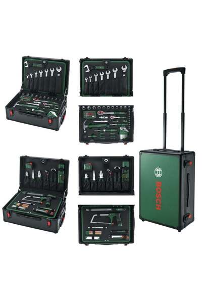 Bosch 1600A02ZB4 Tekerlekli Alet Çantası Seti Profesyonel 119 Parça