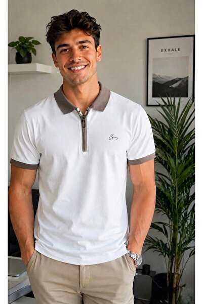 GRAZ Men's Regular Fit Comfortable Cut Polo Collar 100% Cotton T-Shirt