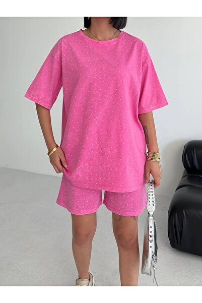 MODA141 Women's Washing Stone Detailed Set