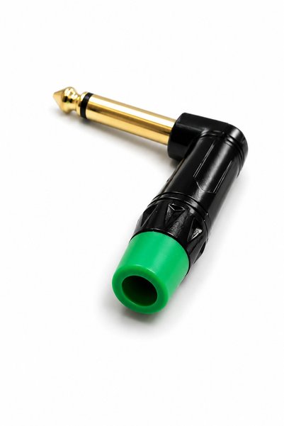 MN6 Mn168L 6.3mm Mono L Type Metal Body Guitar Jack Gold Plated Male Instrument Connector