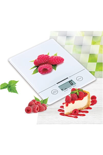 Heinner Cantar de bucatarie Heinner Raspberry HKS-5-RSB,5 kg,sticla securizata,control touch cu display LCD