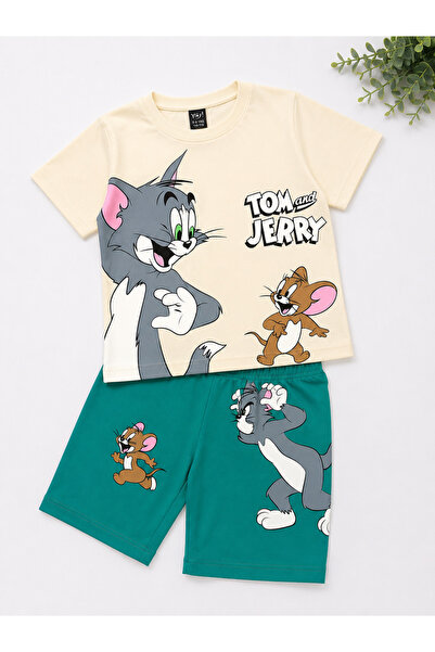 Seko Dizayn Lisanslı Tom & Jerry Erkek Çocuk Şortlu Takım