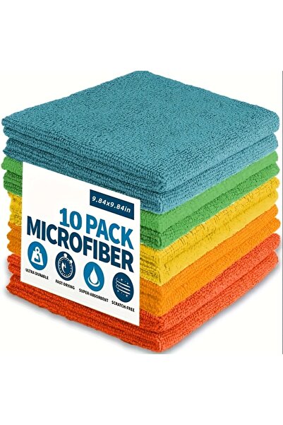 Choice1 10pcs Microfiber Cleaning Cloth，Yes5Strip、10Strip、20Strip or50Availab...