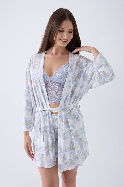 Arnetta 3625 طقم بيجامة نسائي من 3 قطع مع روب