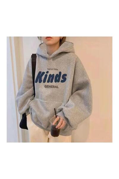 LAVİTTA : Royal Silver Hoodie with a Comfortable Fit and Long-Lasting Print
