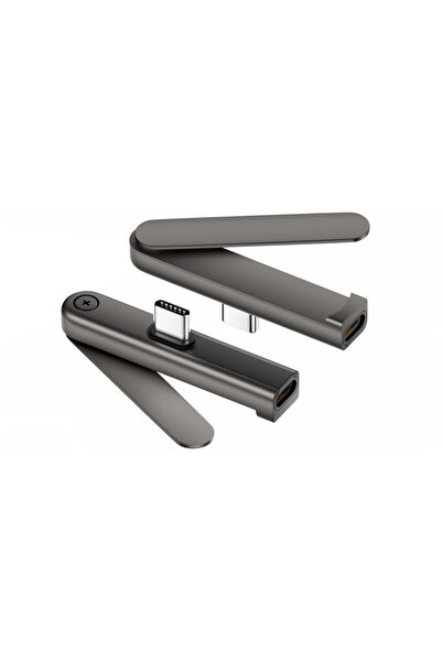 LivX 240W USB-C Katlanabilir Telefon Standlı Şarj Adaptörü 90 Derece Dirsek T...