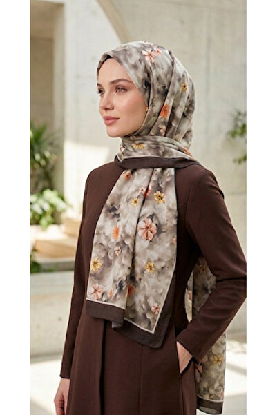 SNY Butik BAMBU KRAŞ PİTAYA DESEN ŞAL/KAHVERENGI