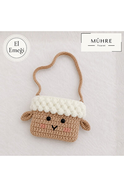 mühre Unisex Kuzucuk Şirin Çapraz Çanta Omuz Çantası El Emeği Amigurumi Çocuk...