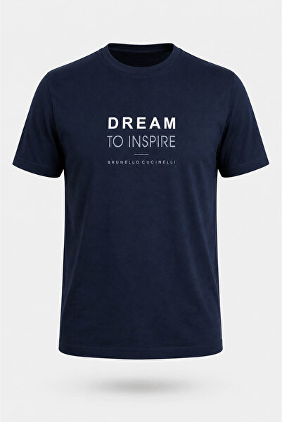trender تي شيرت رجالي من Dream To Inspire بطباعة سوبريم إنديجو 226-08