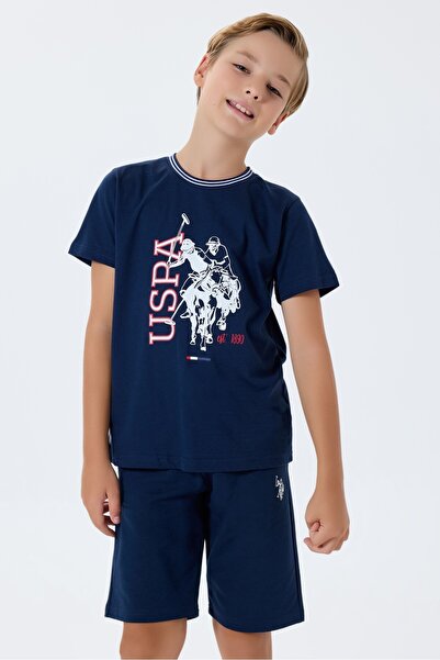 U.S. Polo Assn. طقم برمودا للأولاد، 100% قطن / 100% قطن