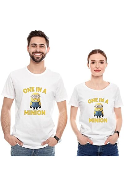 not Unisex Printed Design T-Shirt (One In A Minion)| Round Neck Regular Fit T...