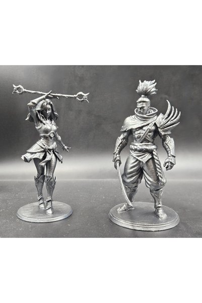 3DEpics League of Legends Lux & Yasuo Koleksiyon Figür Seti (2'Li) - (Metalik...